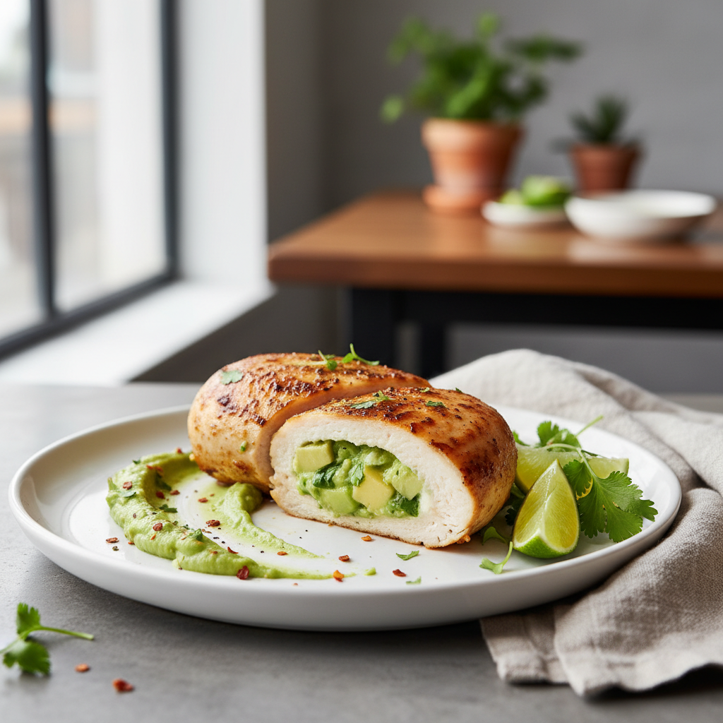 Pan-Seared Avocado Stuffed Chicken Breast
