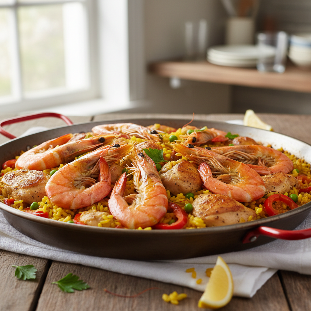 Classic Shrimp and Chicken Paella