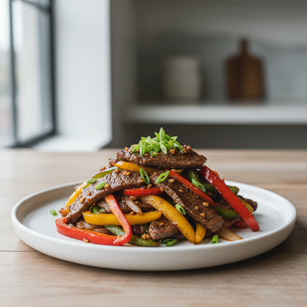 Speedy Beef and Bell Pepper Stir-fry