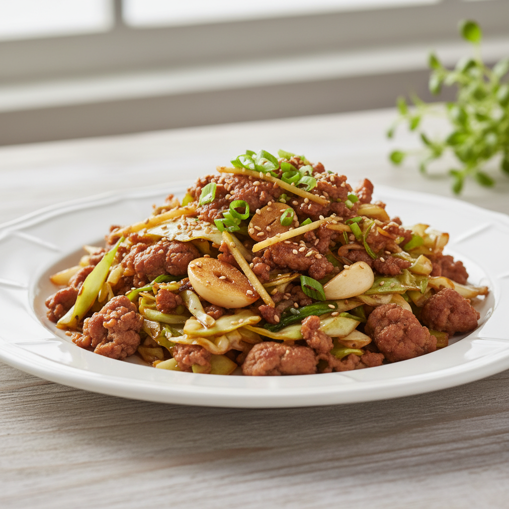Savory Pork and Cabbage Stir-fry