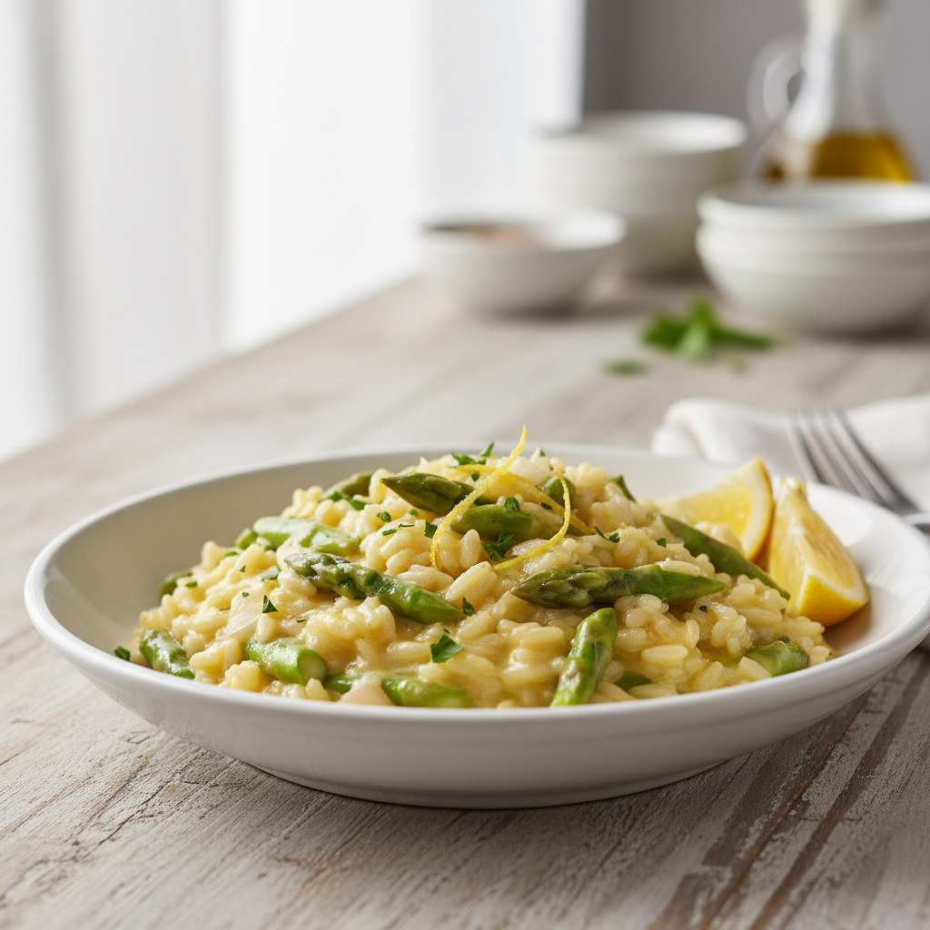 Creamy Lemon Asparagus Risotto