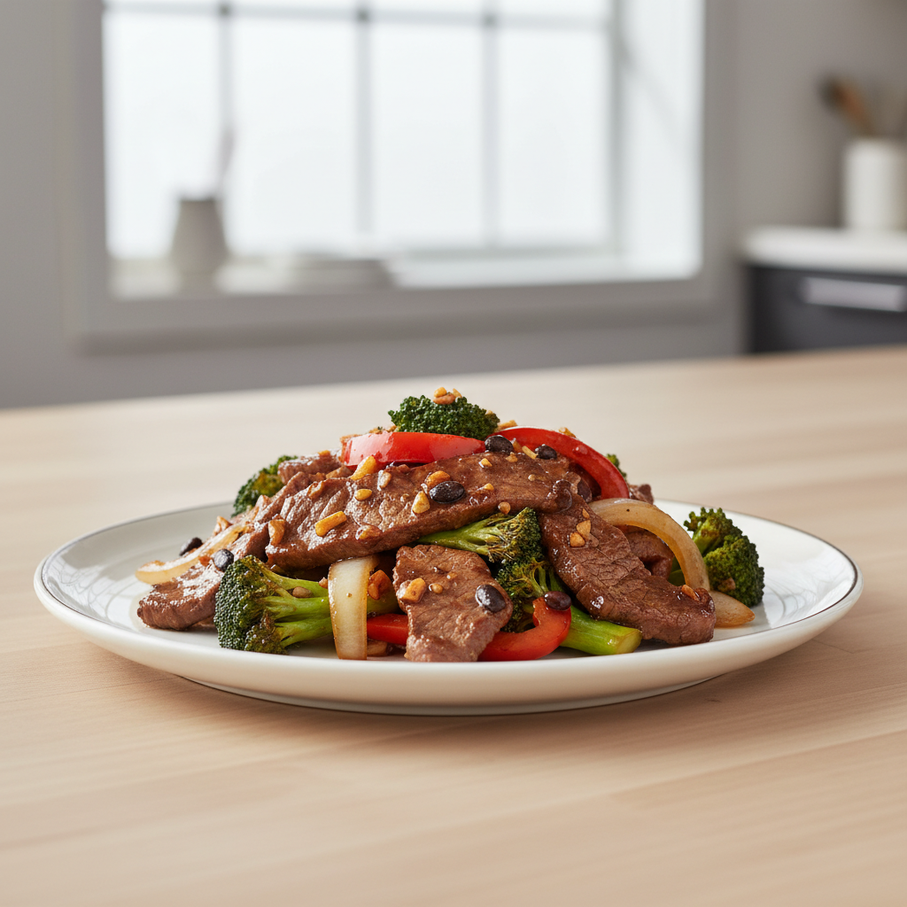 Savory Beef and Broccoli Stir-Fry with Black Bean Sauce