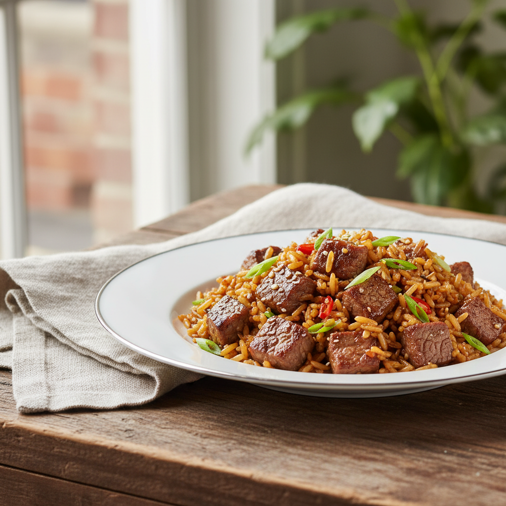 Quick Beef Fried Rice