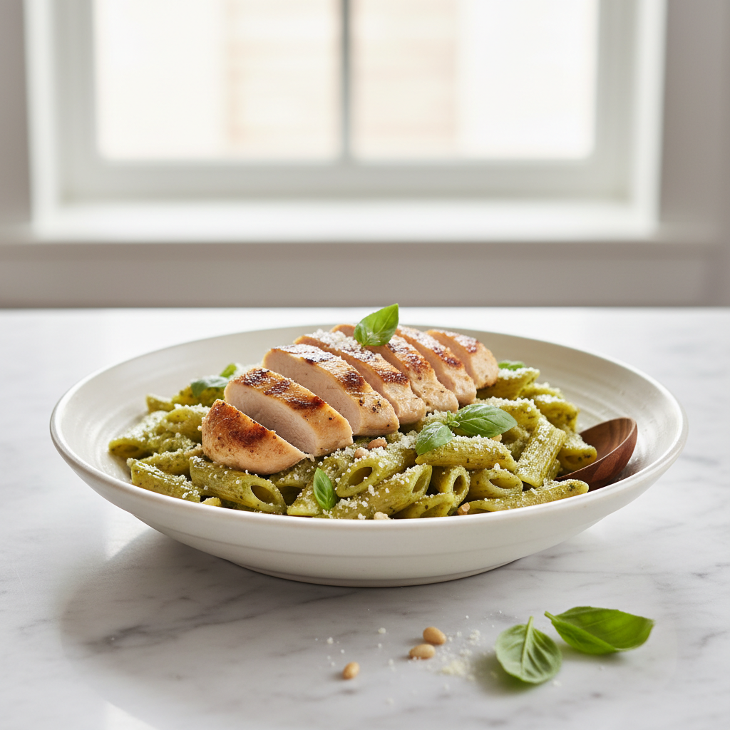 Creamy Chicken Pesto Pasta