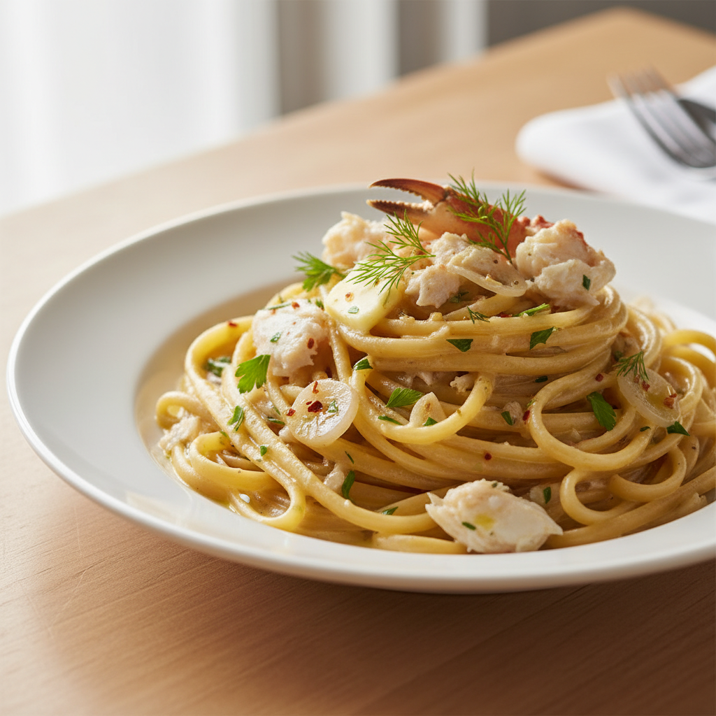 Creamy Crab Linguine