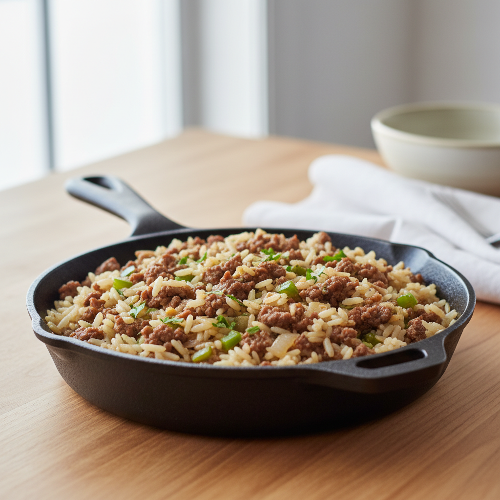 Savory Beef and Rice Skillet