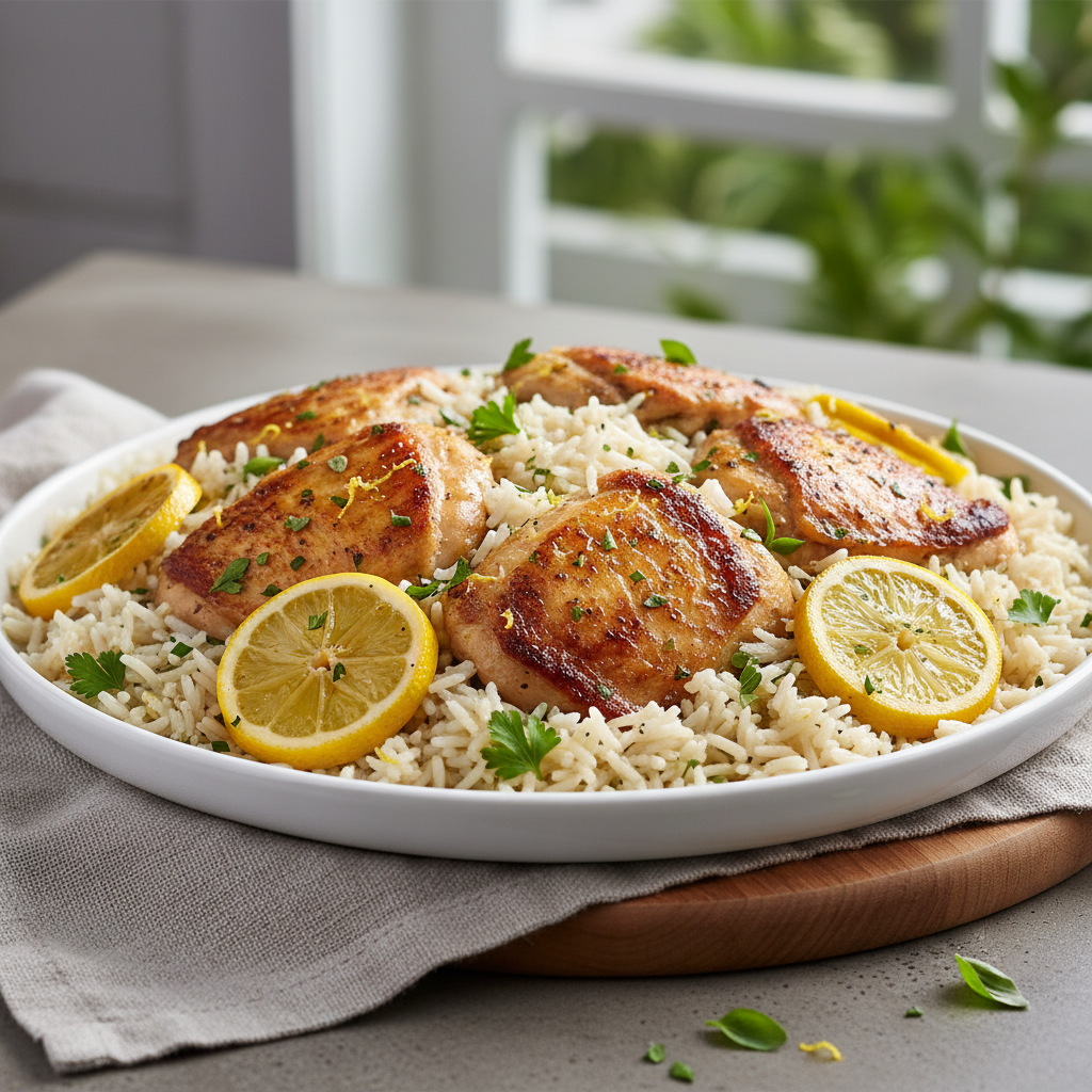 One-Pan Lemon Herb Chicken and Rice