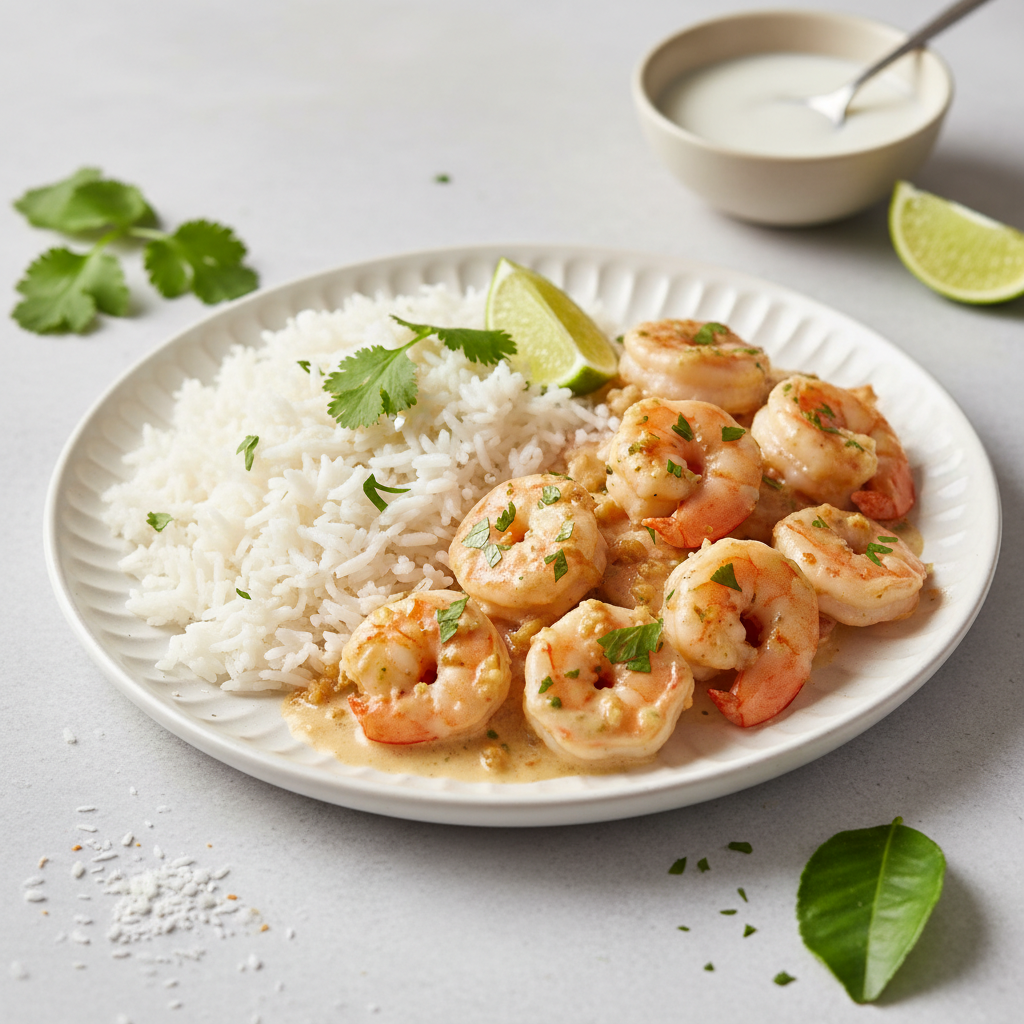 Creamy Coconut Shrimp with Jasmine Rice