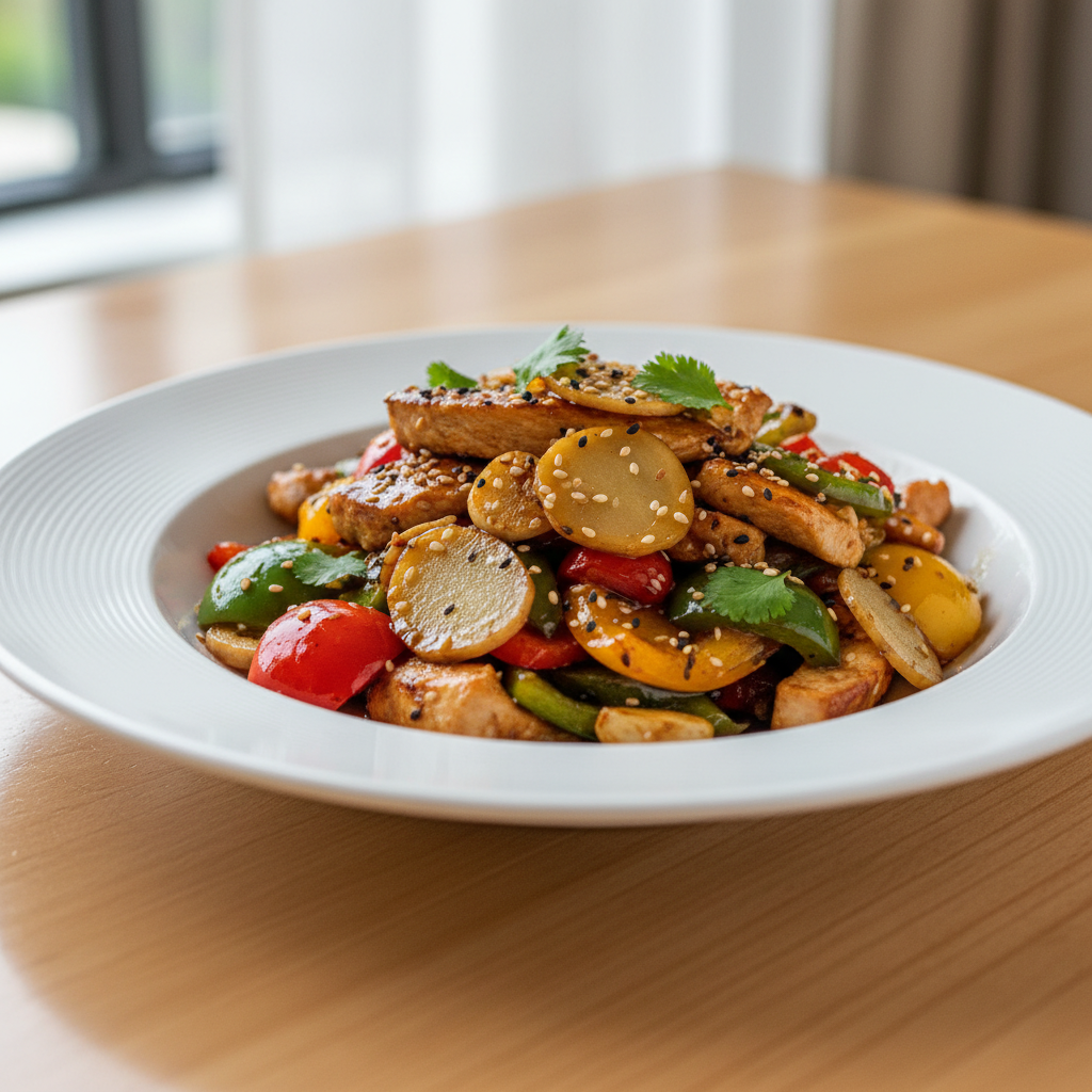 Zesty Ginger-Garlic Chicken & Pepper Stir-fry