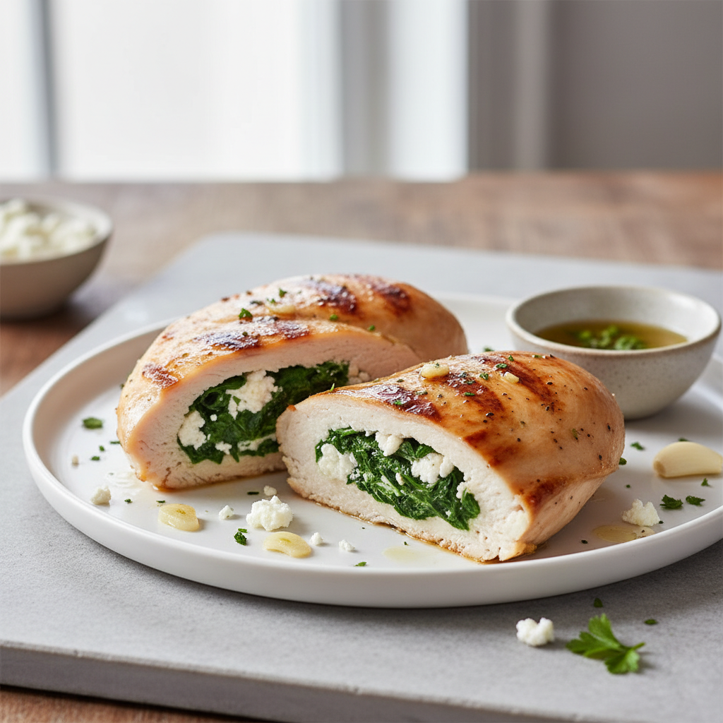 Feta and Spinach Stuffed Chicken Breast