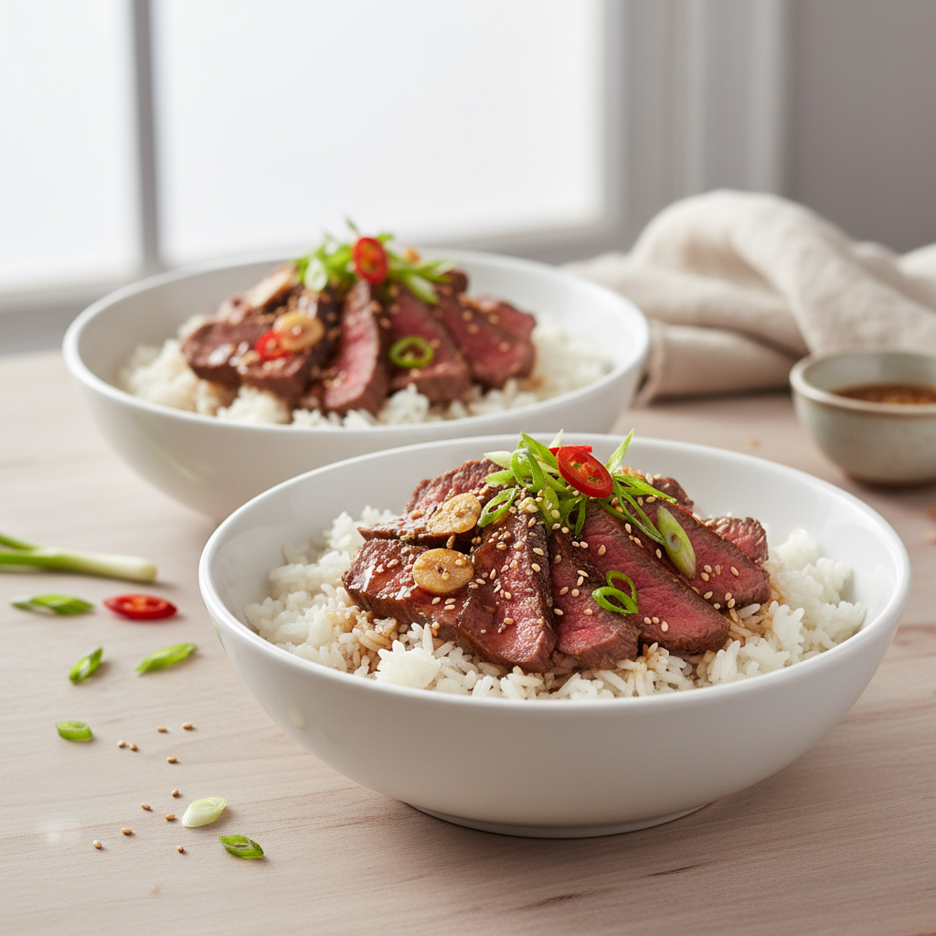 Korean-Style Beef and Rice Bowls