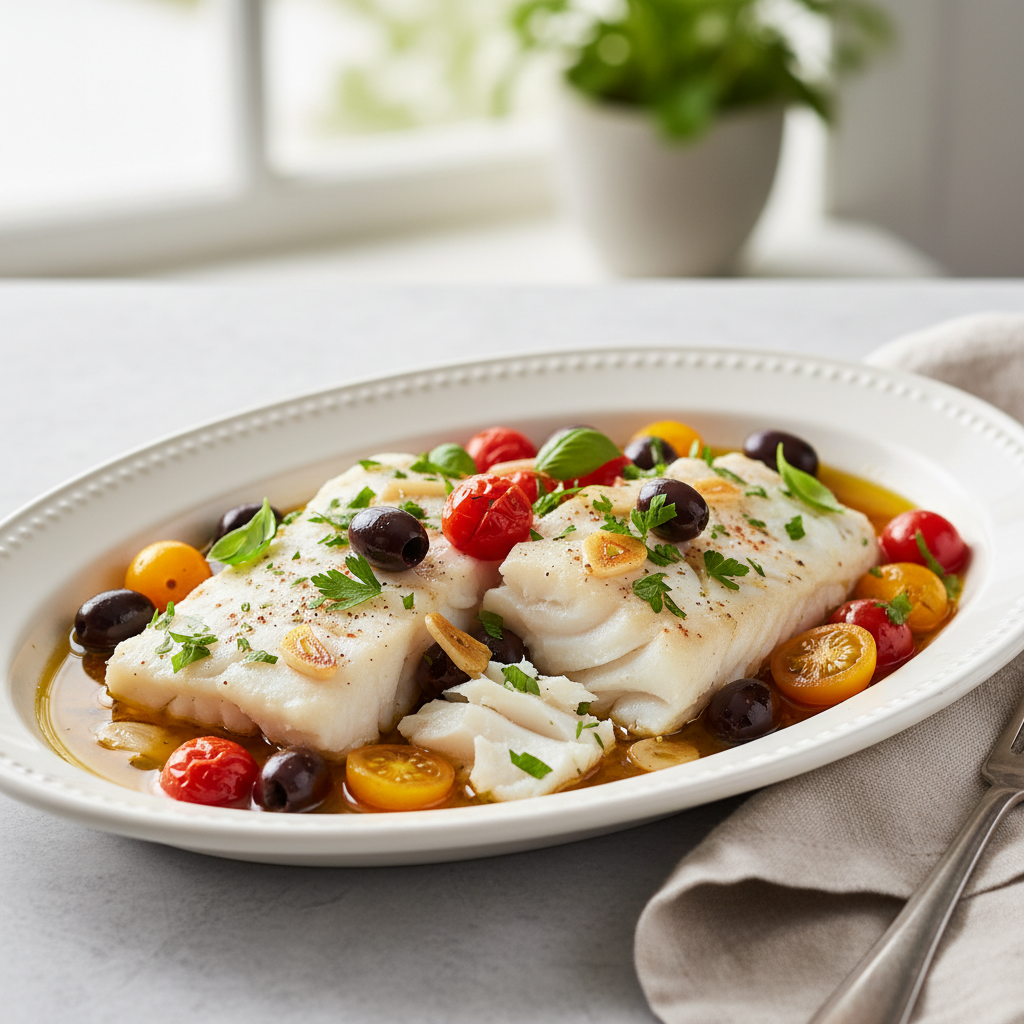 Mediterranean Poached Cod