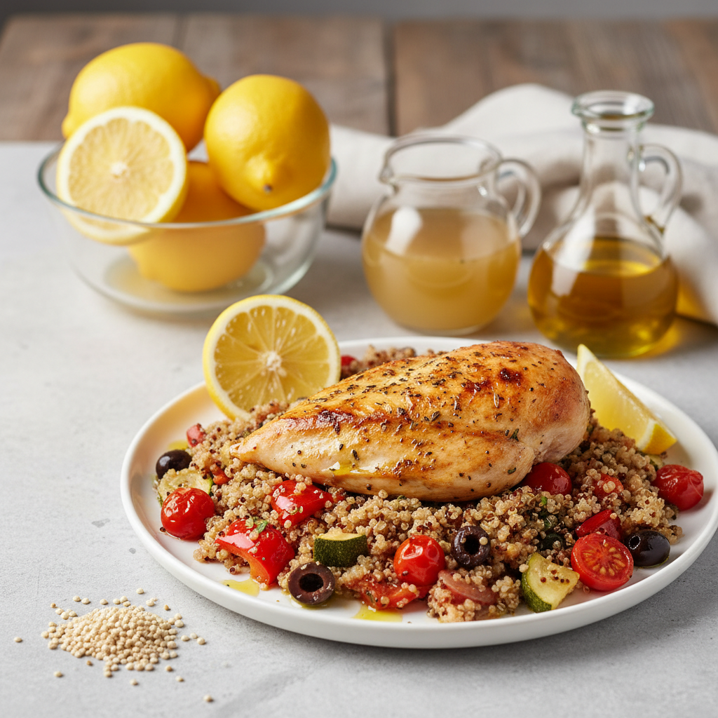 Mediterranean Baked Chicken and Quinoa