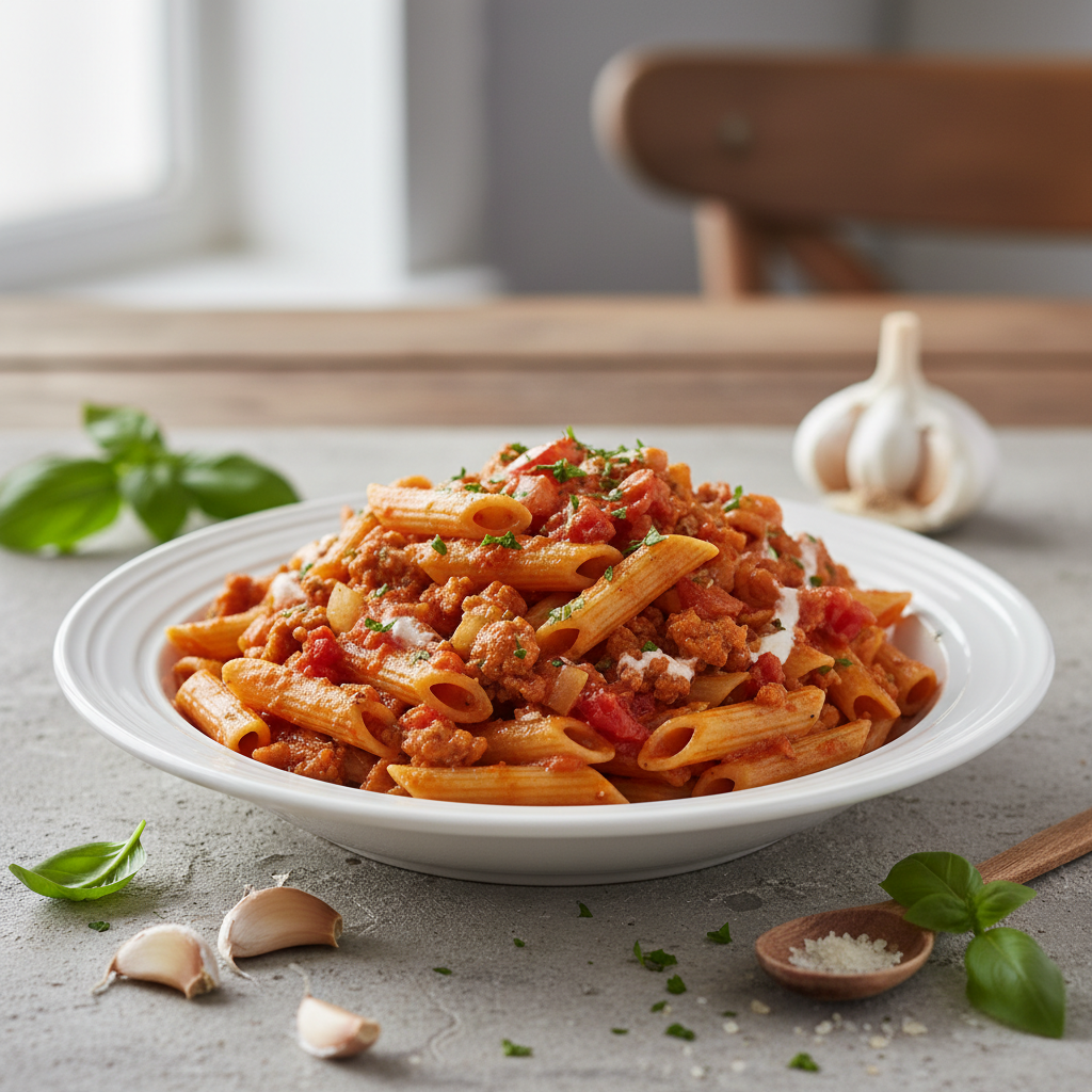 Creamy Ground Turkey Penne
