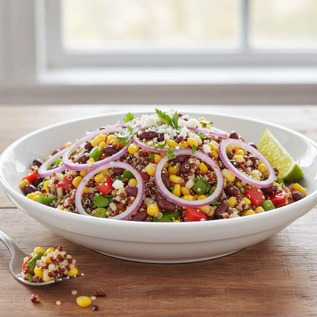 Zesty Quinoa, Black Bean, and Corn Salad