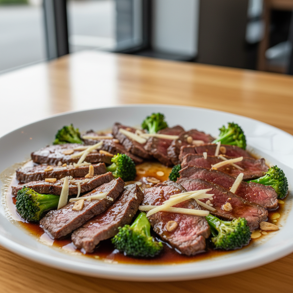 Ginger-Glazed Seared Beef and Broccoli