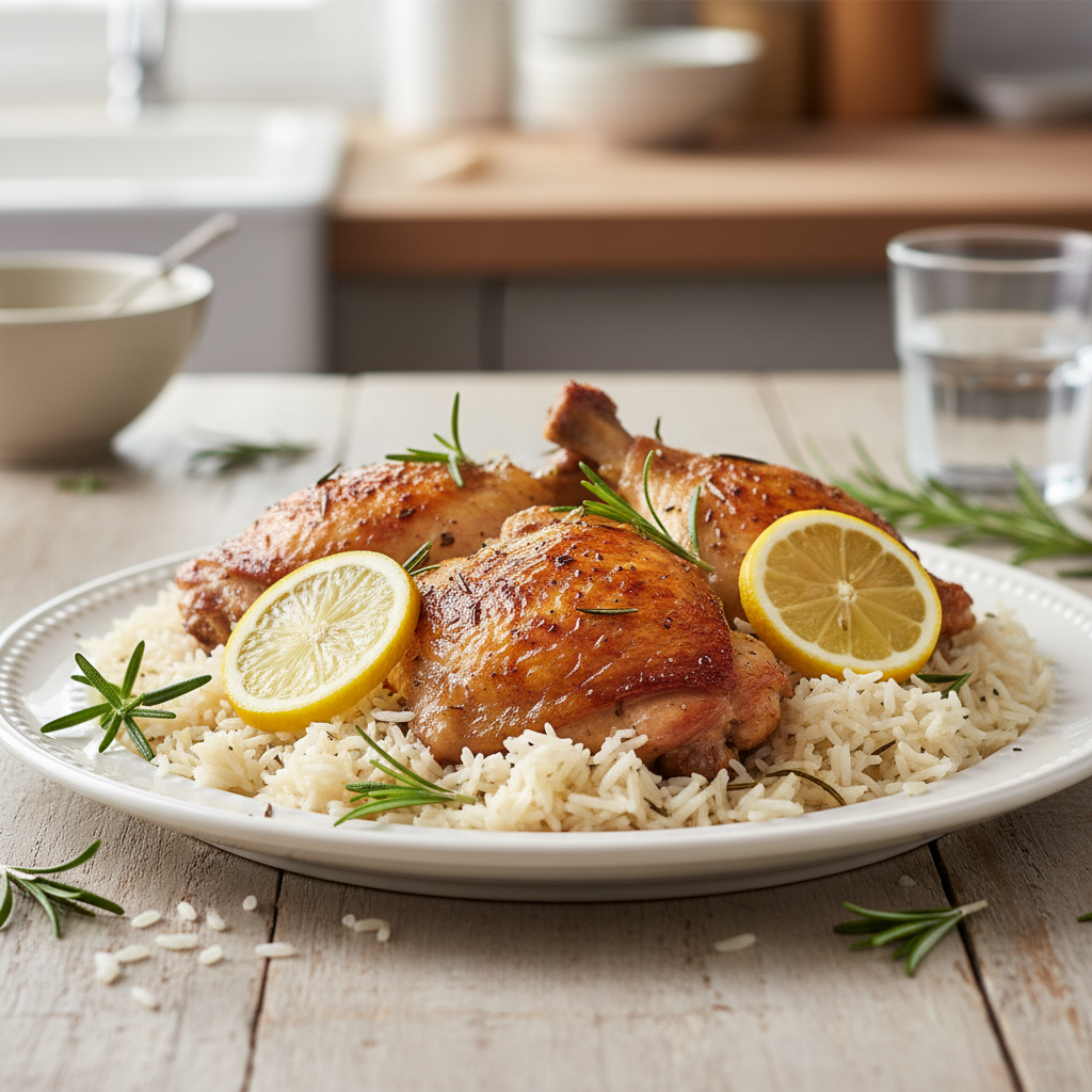 Lemon Herb Baked Chicken and Rice