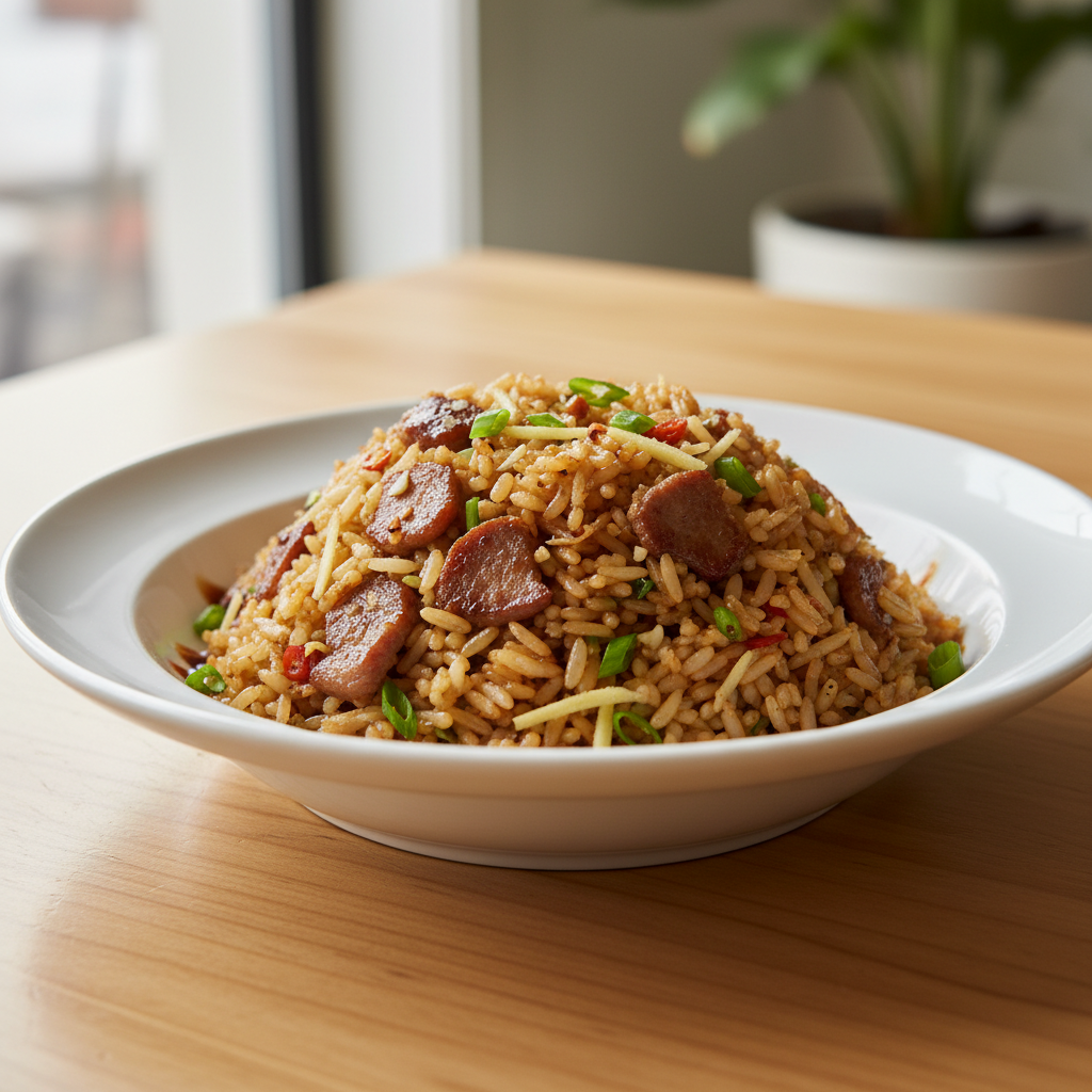 Ginger Garlic Pork Fried Rice