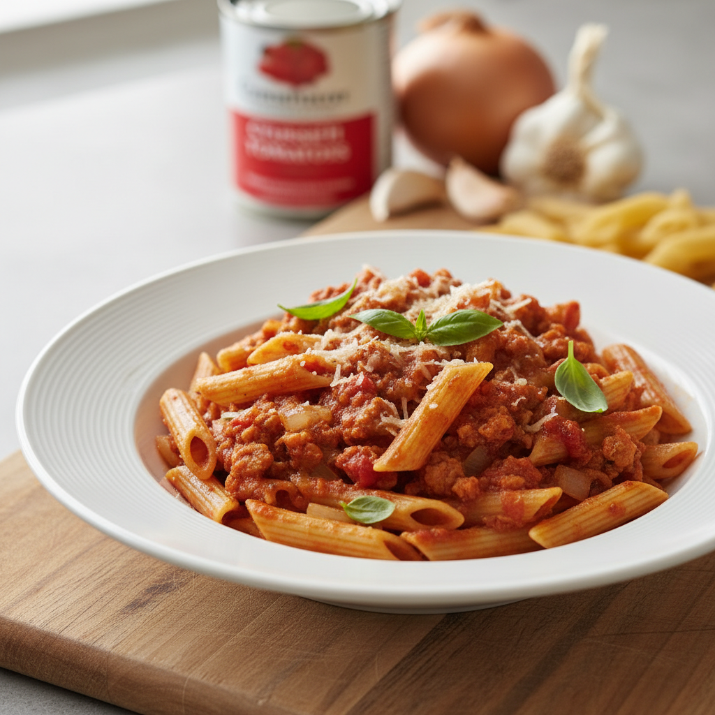 Speedy Turkey Bolognese with Penne