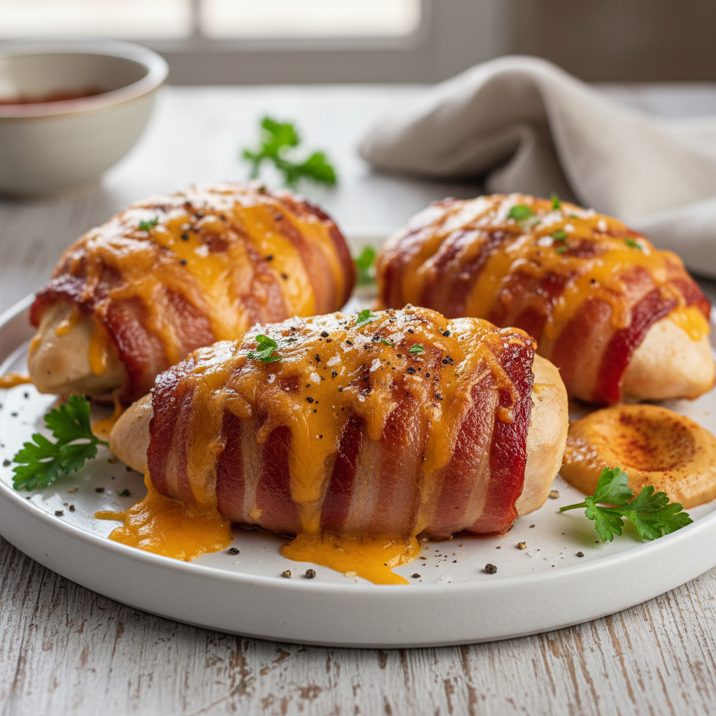 Cheesy Bacon-Wrapped Chicken
