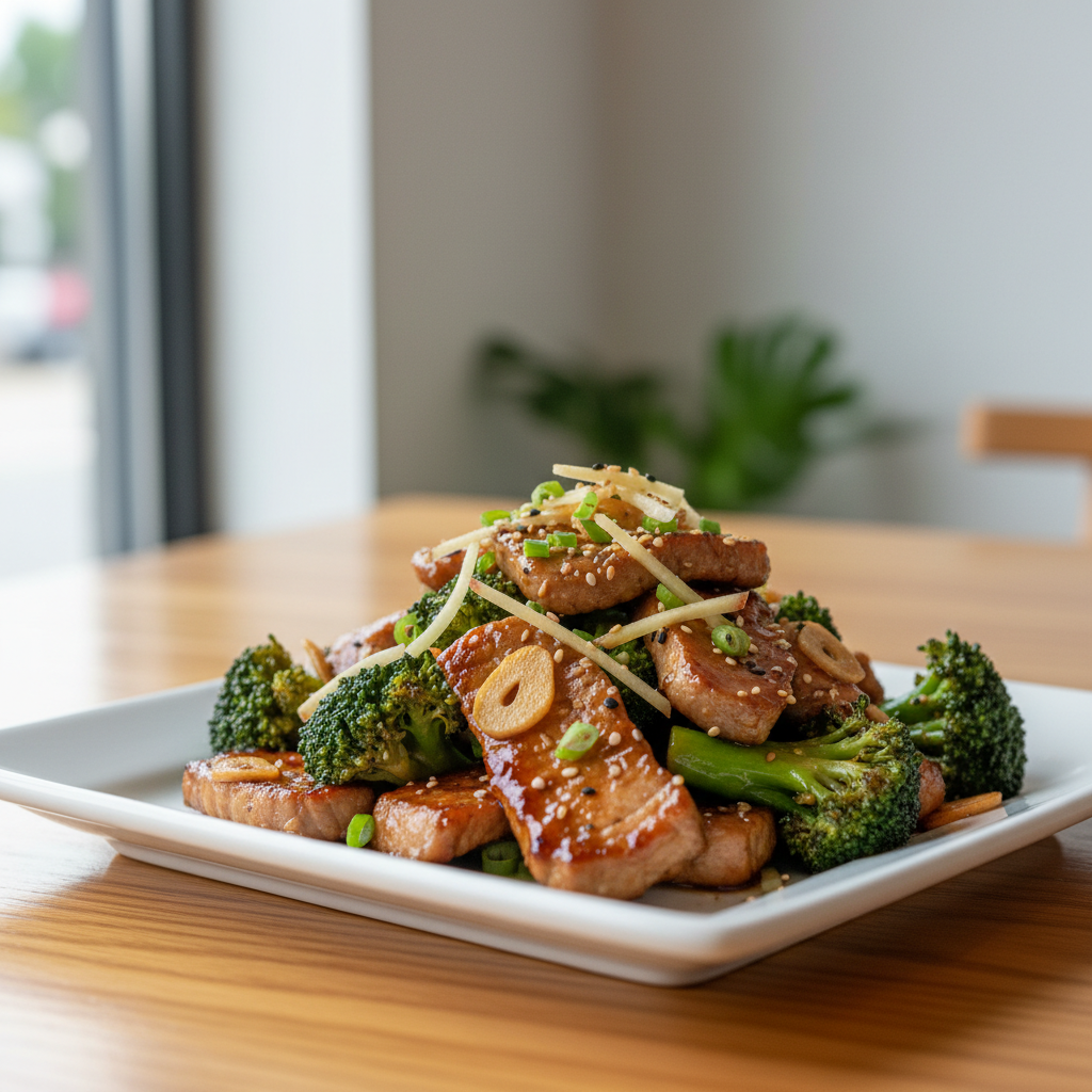 Garlic Ginger Pork and Broccoli Stir-fry