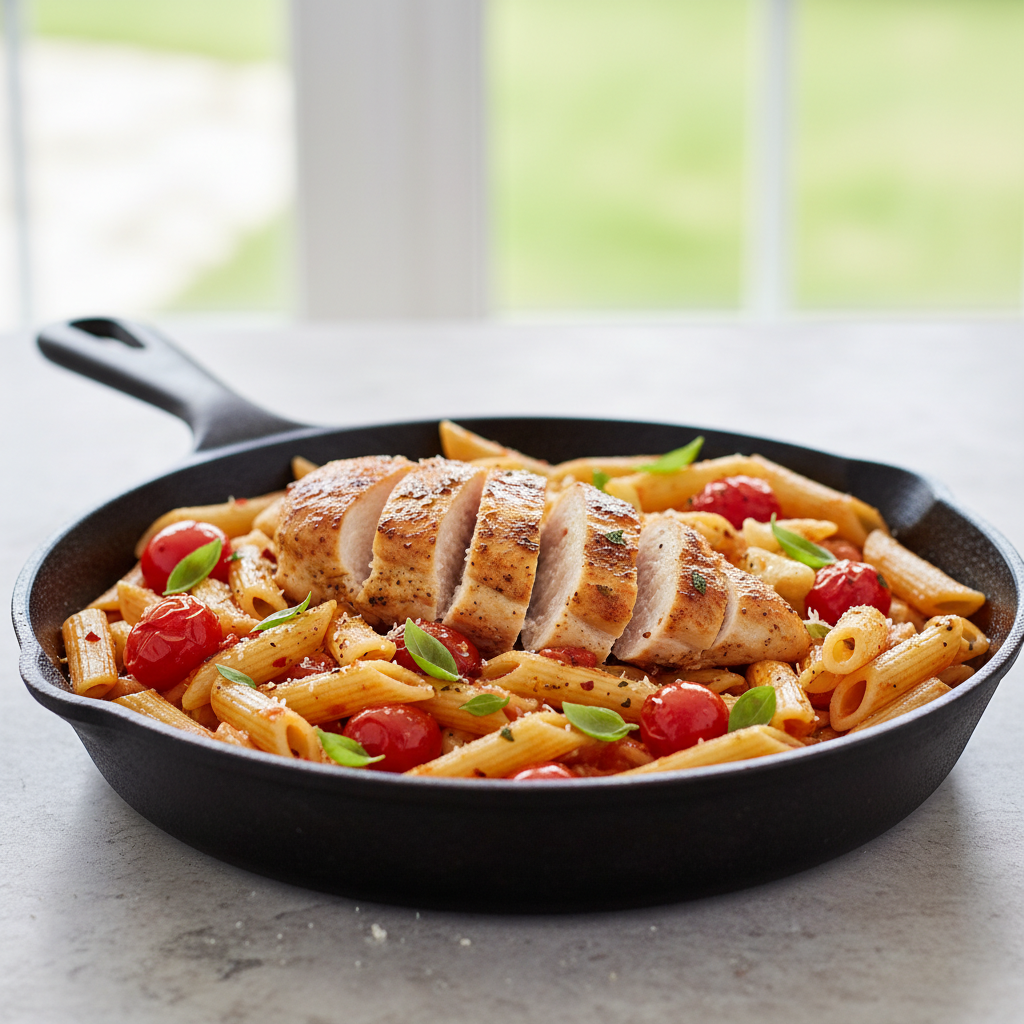 One-Pan Chicken and Cherry Tomato Pasta
