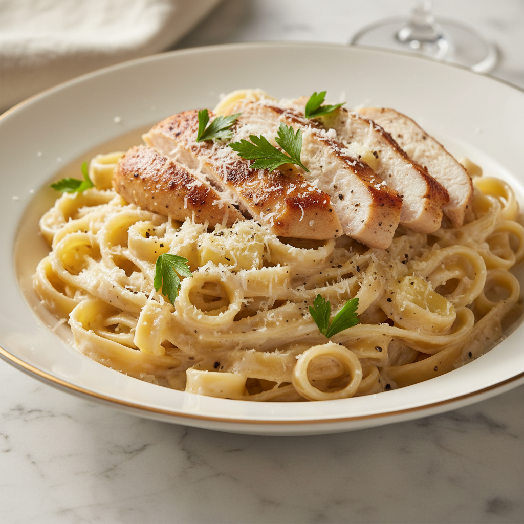 Creamy Chicken Fettuccine Alfredo